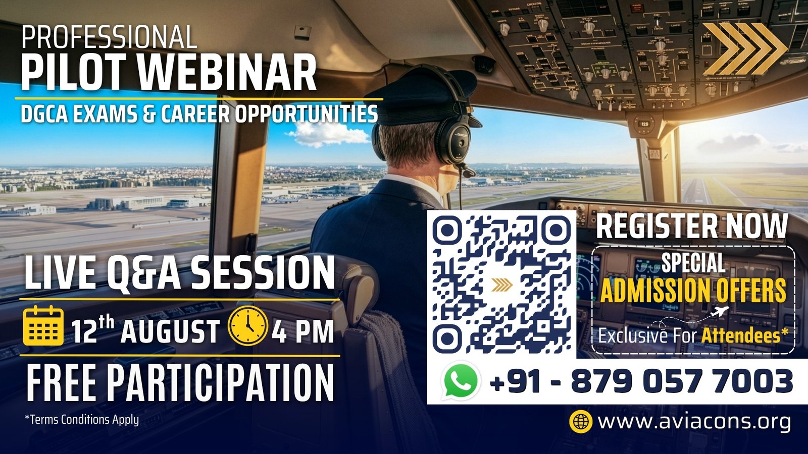 AVIACONS BANGALORE FREE PROFESSIONAL PILOT WEBINAR